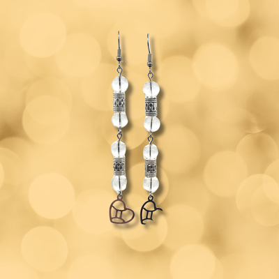 Boucles d'oreilles Astro - Gémeaux - Cristal de roche
