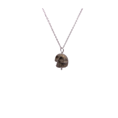 Collier et pendule - Crâne en Pyrite