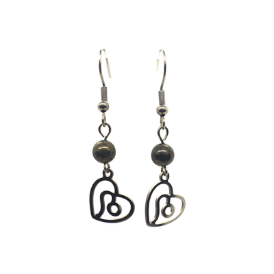 Boucles d&#39;oreilles Astro - Lion - Pyrite