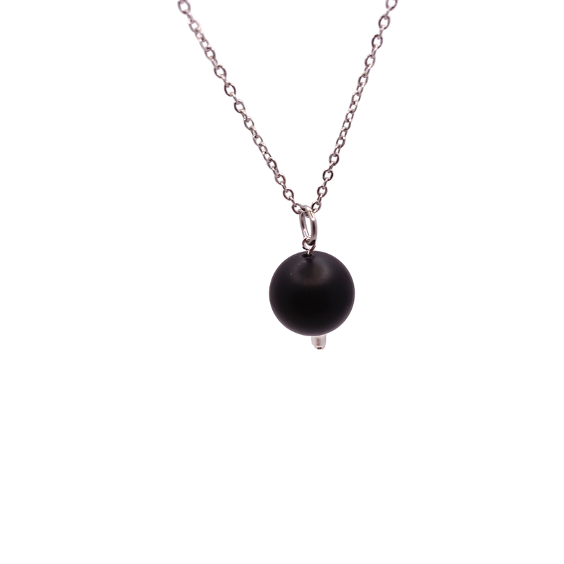 Collier et pendule - Onyx mat