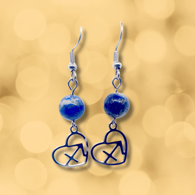 Boucles d'oreilles Astro - Sagittaire - Lapis Lazuli