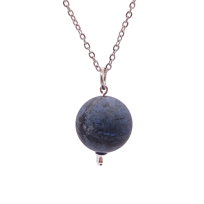 Collier et pendule - Dumortiérite mate
