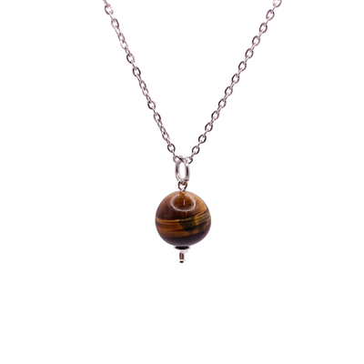 Collier et pendule - Oeil-de-tigre