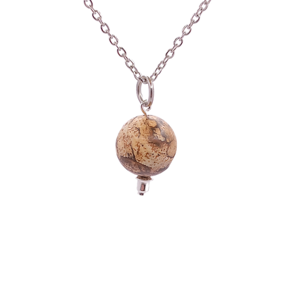 Collier et pendule - Jaspe paysage