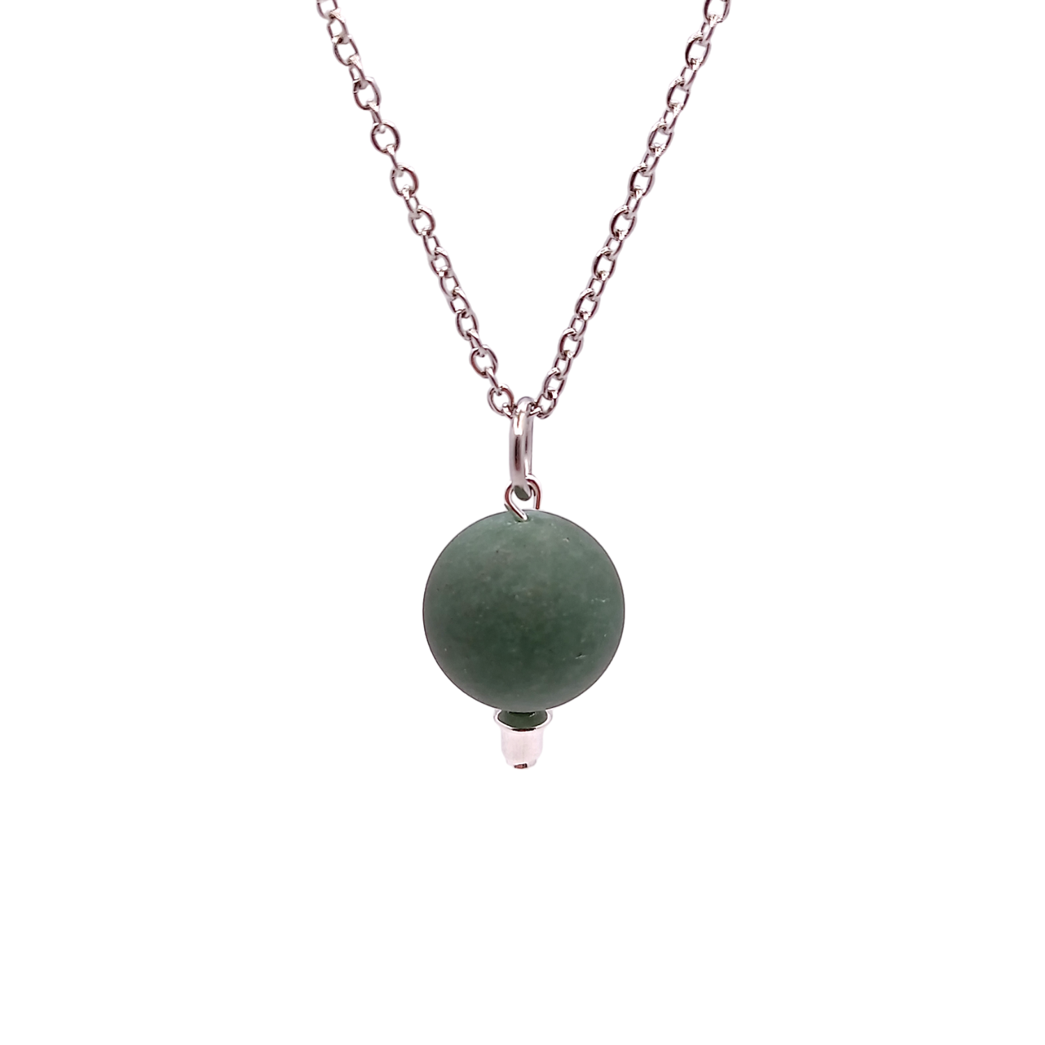 Collier et pendule - Aventurine verte mate