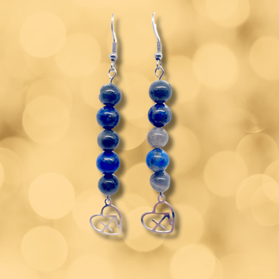 Boucles d'oreilles Astro - Sagittaire - Lapis Lazuli & Labradorite