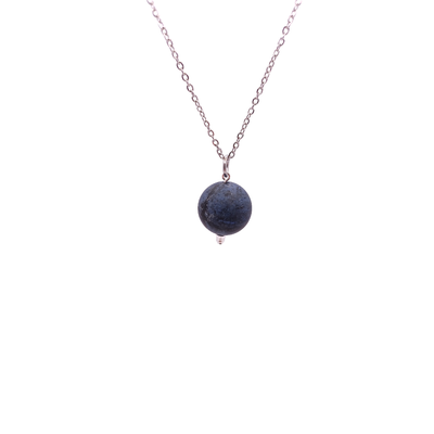 Collier et pendule - Dumortiérite mate