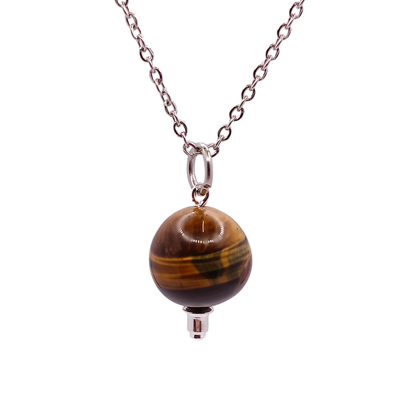 Collier et pendule - Oeil-de-tigre