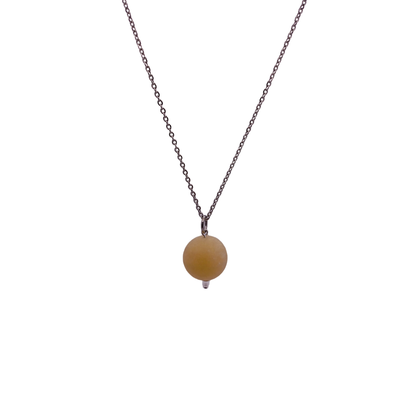 Collier et pendule - Calcite jaune