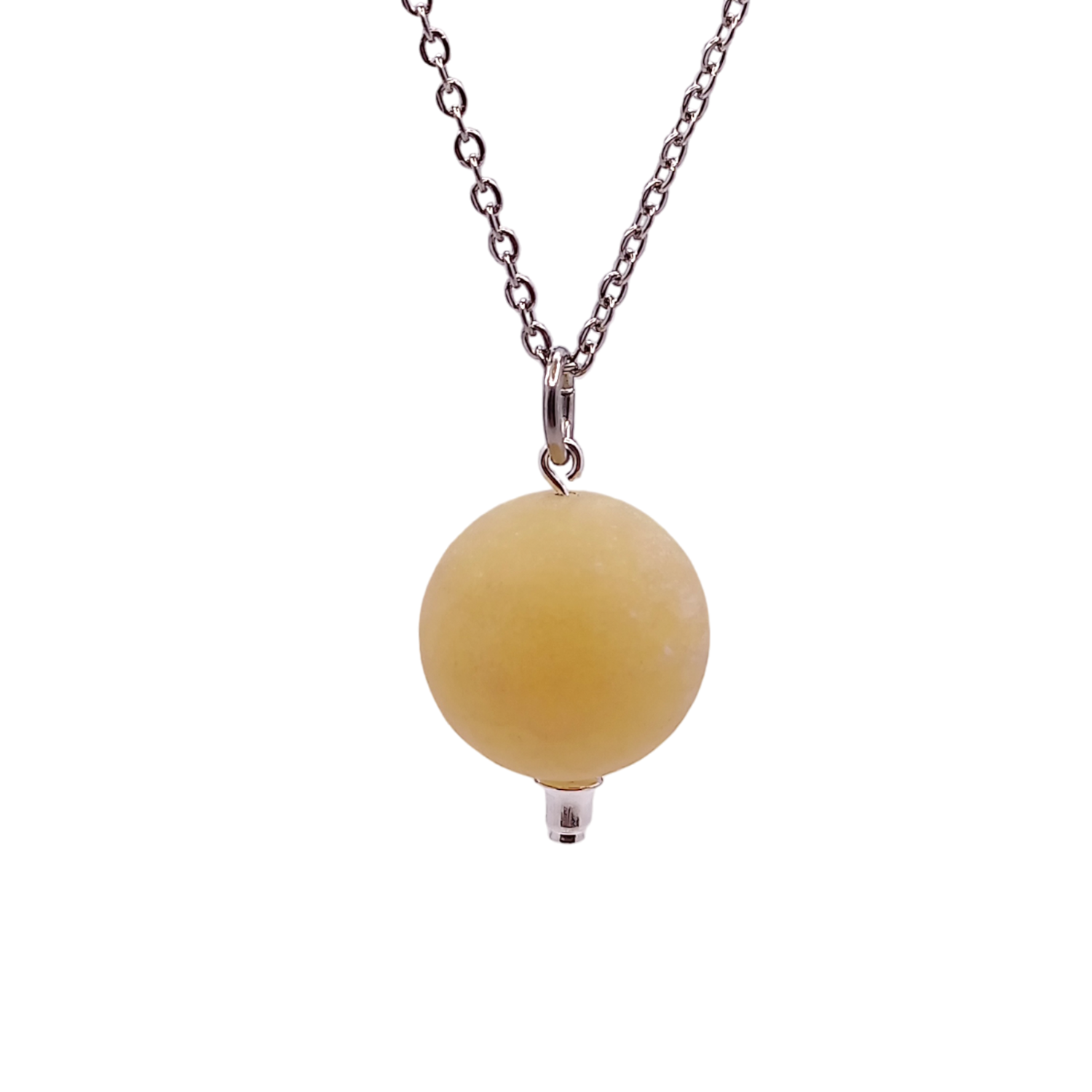 Collier et pendule - Calcite jaune