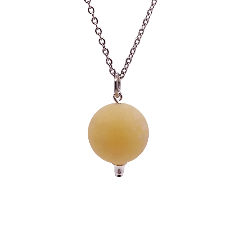 Collier et pendule - Calcite jaune