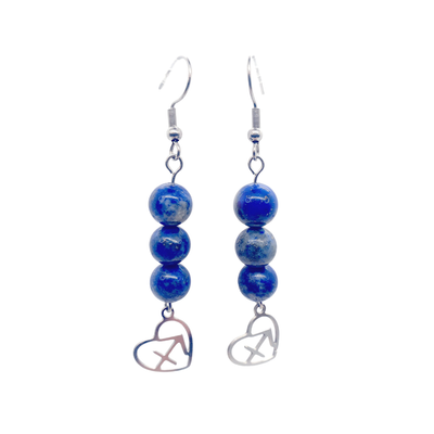 Boucles d&#39;oreilles Astro - Sagittaire - Lapis Lazuli