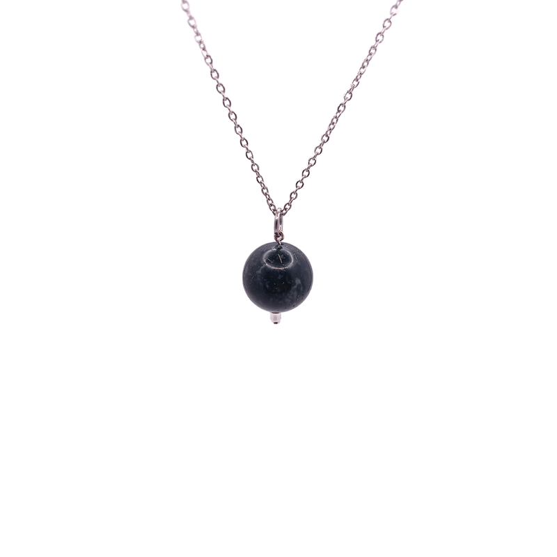Collier et pendule - Agate mousse