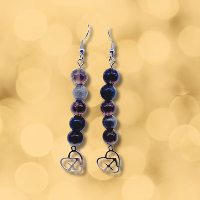 Boucles d'oreilles Astro - Sagittaire - Quartz fumé & Labradorite