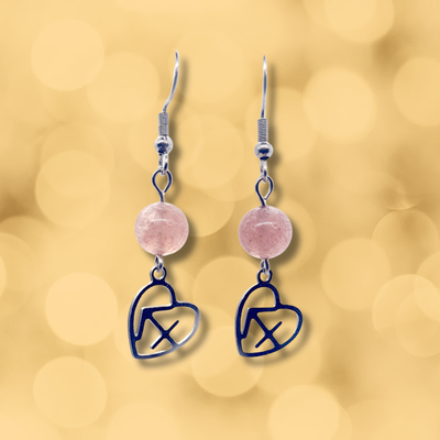 Boucles d'oreilles Astro - Sagittaire - Quartz hématoïde