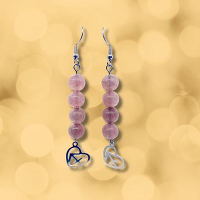 Boucles d'oreilles Astro - Sagittaire - Quartz hématoïde