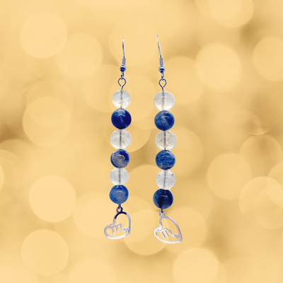 Boucles d'oreilles Astro - Scorpion - Sodalite &amp; Citrine