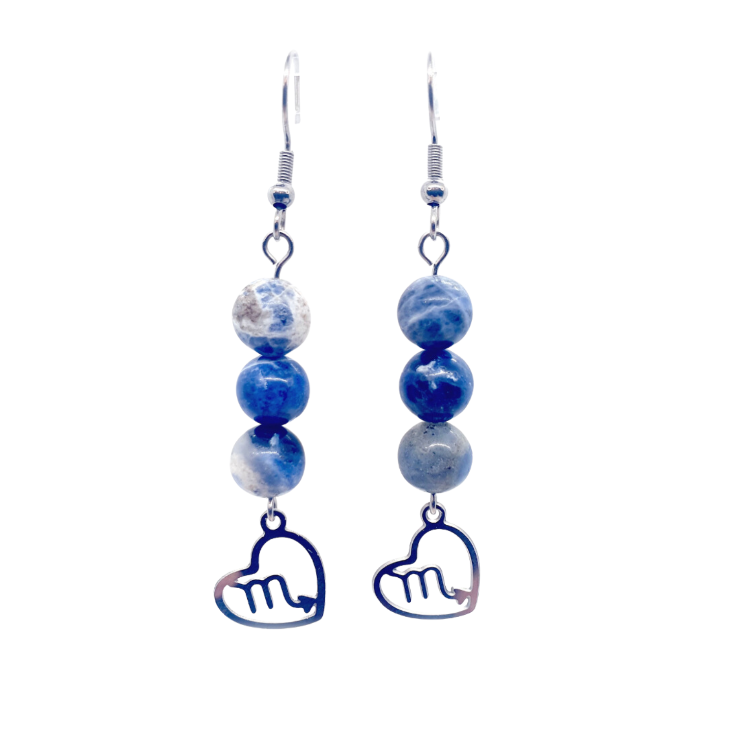 Boucles d&#39;oreilles Astro - Scorpion - Sodalite