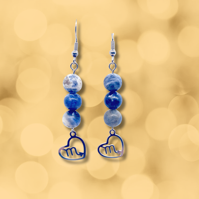 Boucles d'oreilles Astro - Scorpion - Sodalite