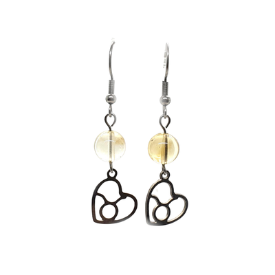 Boucles d&#39;oreilles Astro - Taureau - Citrine