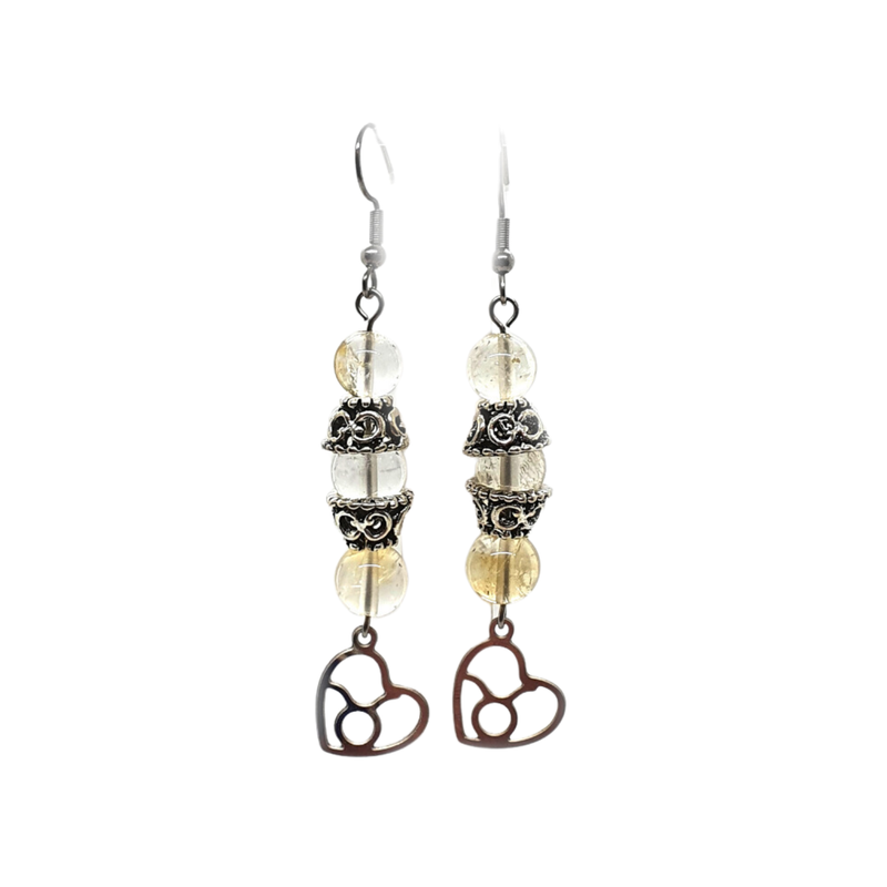 Boucles d&#39;oreilles Astro - Taureau - Citrine