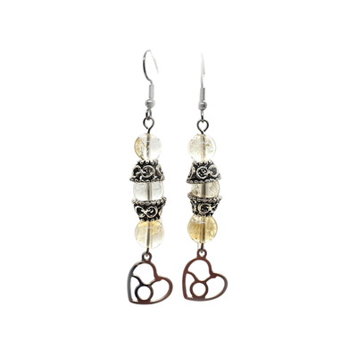 Boucles d&#39;oreilles Astro - Taureau - Citrine