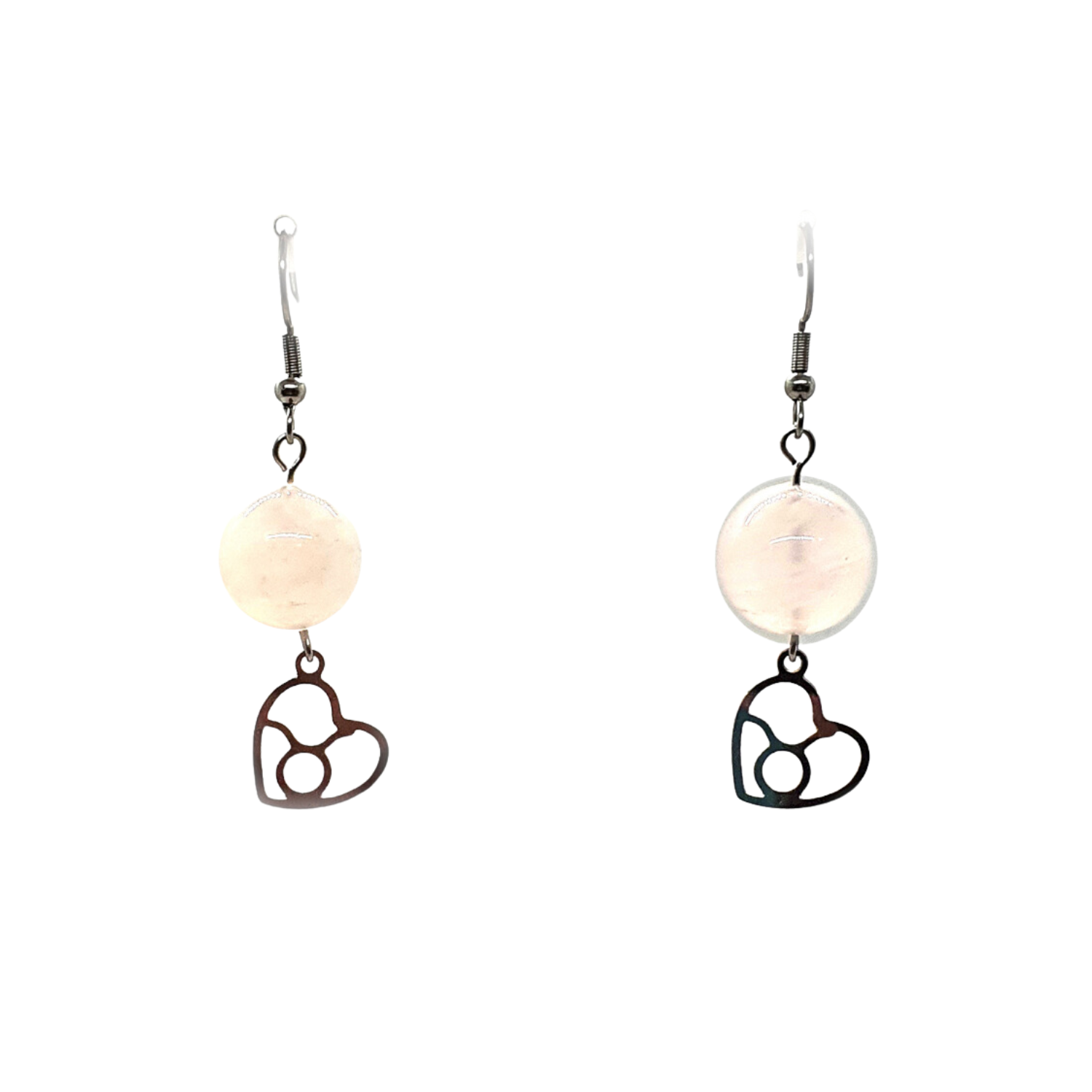 Boucles d&#39;oreilles Astro - Taureau - Quartz rose