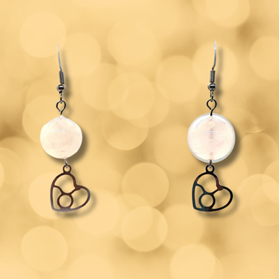 Boucles d'oreilles Astro - Taureau - Quartz rose