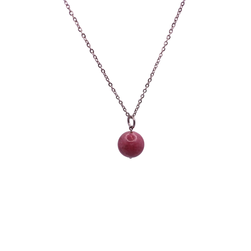 Collier et pendule - Rhodonite