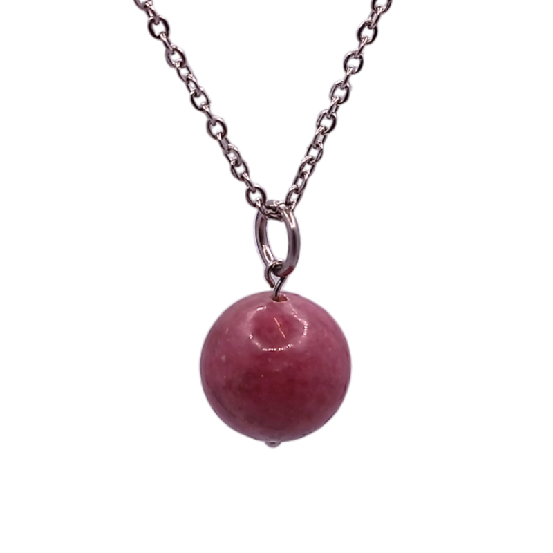 Collier et pendule - Rhodonite