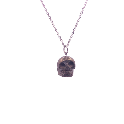 Collier et pendule - Crâne en Pyrite