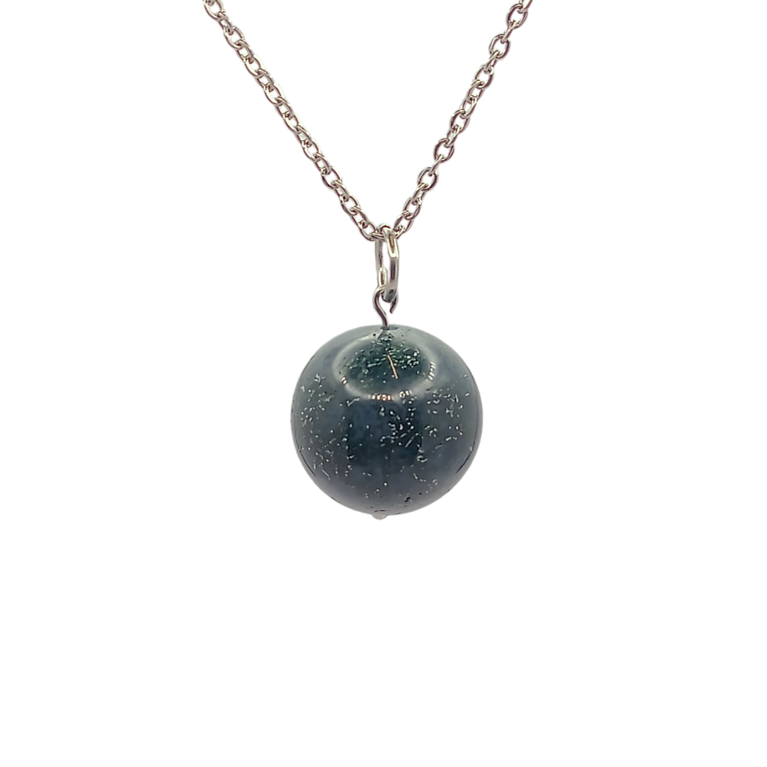 Collier et pendule - Agate mousse
