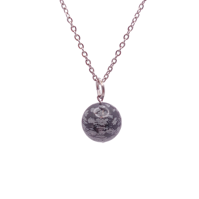 Collier et pendule - Obsidienne Flocon de neige