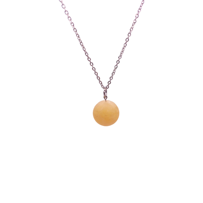 Collier et pendule - Calcite jaune
