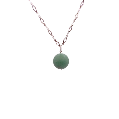 Collier et pendule - Aventurine verte mate