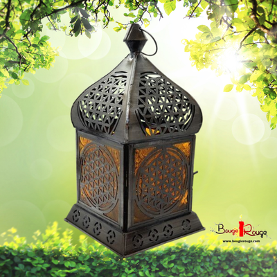 Lumière orientale Fleur de Vie - Jaune