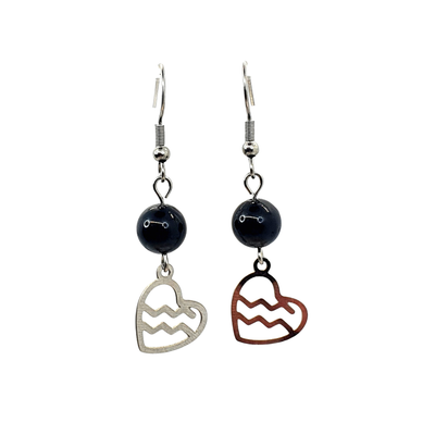 Boucles d&#39;oreilles Astro - Verseau - Tourmaline