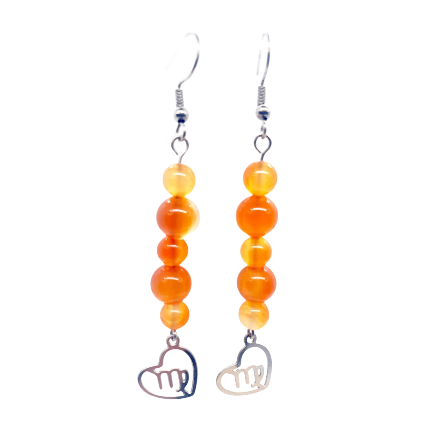 Boucles d&#39;oreilles Astro - Vierge - Cornaline