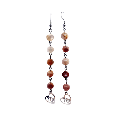 Boucles d&#39;oreilles Astro - Vierge - Pierre de Lune