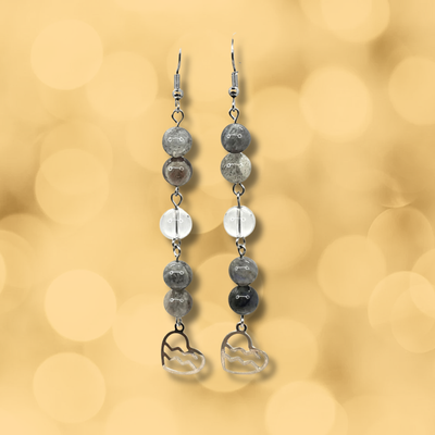 Boucles d'oreilles Astro - Vierge - Quartz Rutile