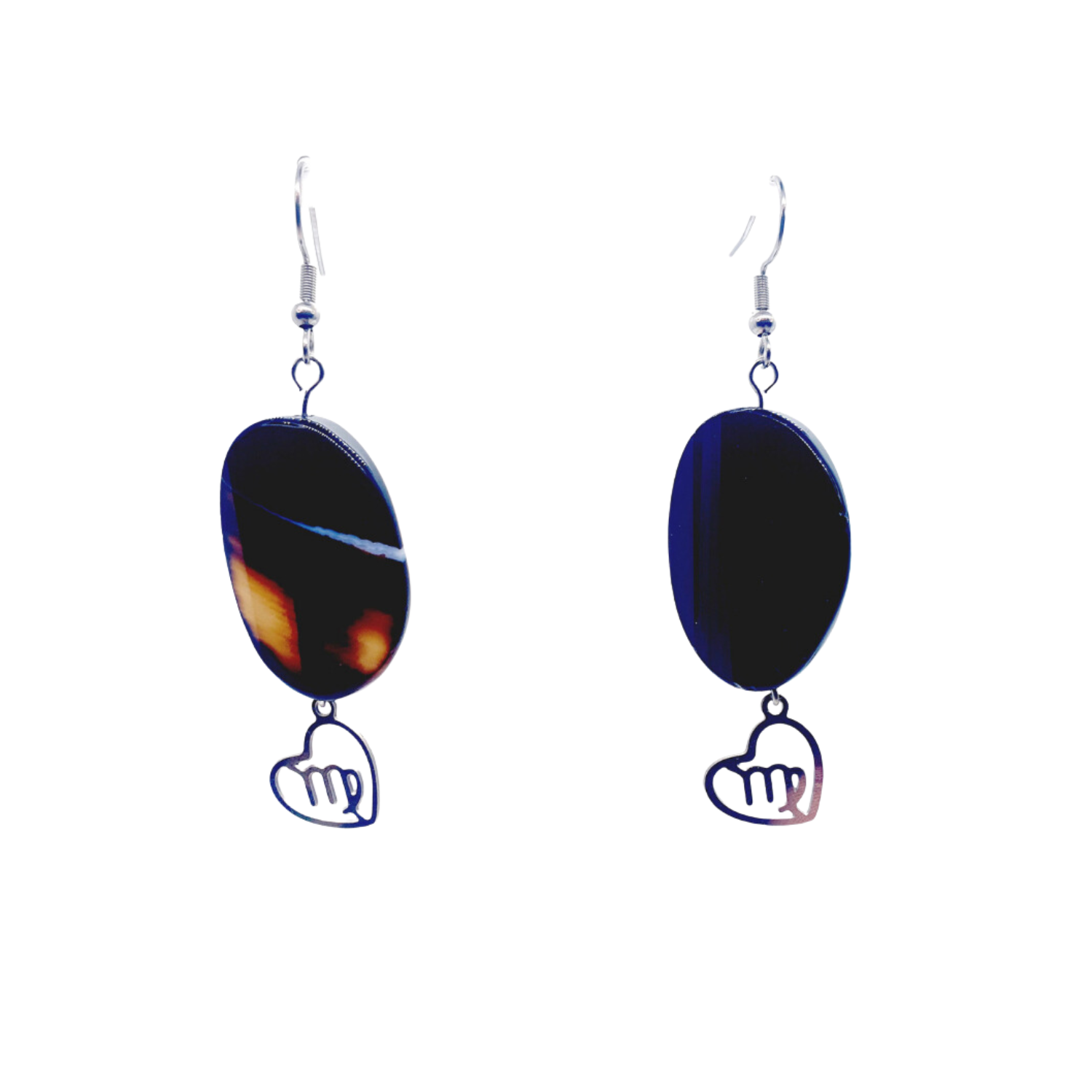 Boucles d&#39;oreilles Astro - Vierge - Sardonyx