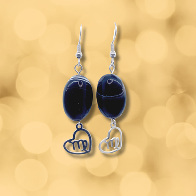 Boucles d'oreilles Astro - Vierge - Sardonyx