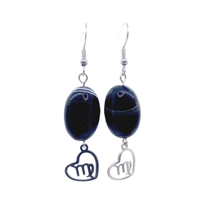 Boucles d&#39;oreilles Astro - Vierge - Sardonyx
