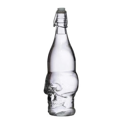 Bouteille en verre 1L - Tête de mort