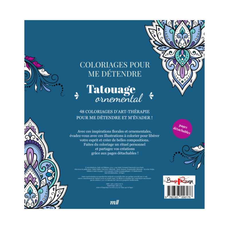 Tatouage ornemental - Coloriage pour me détendre