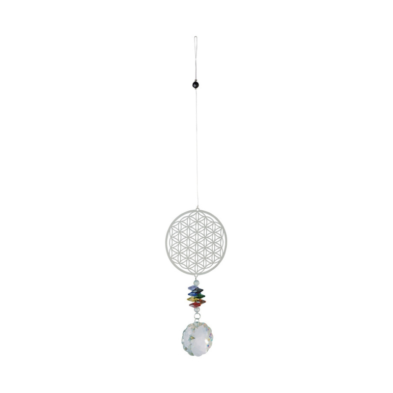Mobile Attrape-soleil Cristal Fleur de vie 41 cm
