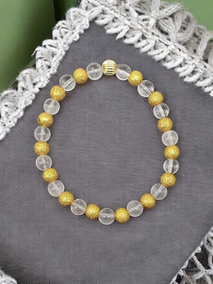 Bracelet cristal de roche 6mm