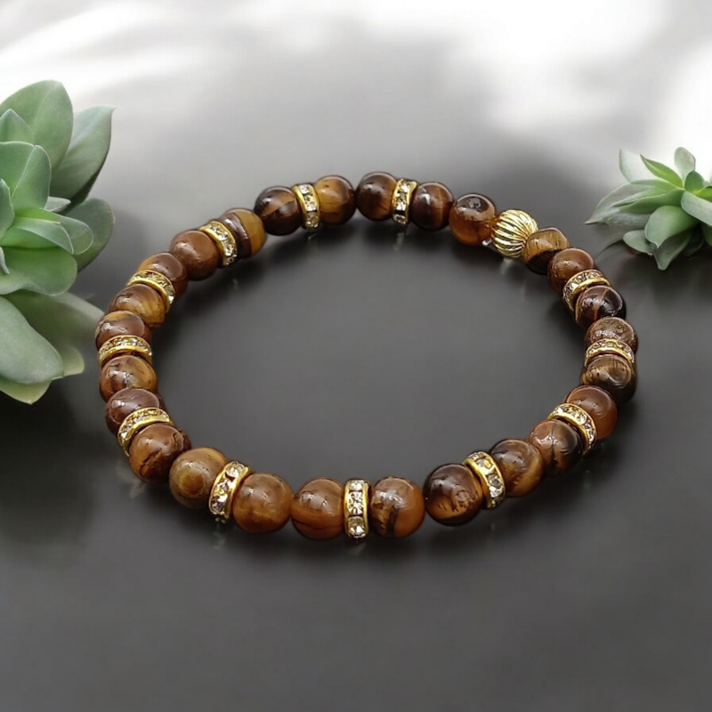 Bracelet œil de tigre 6mm