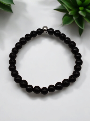 Bracelet tourmaline noire 6mm