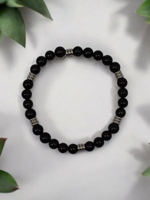 Bracelet tourmaline noire 6mm